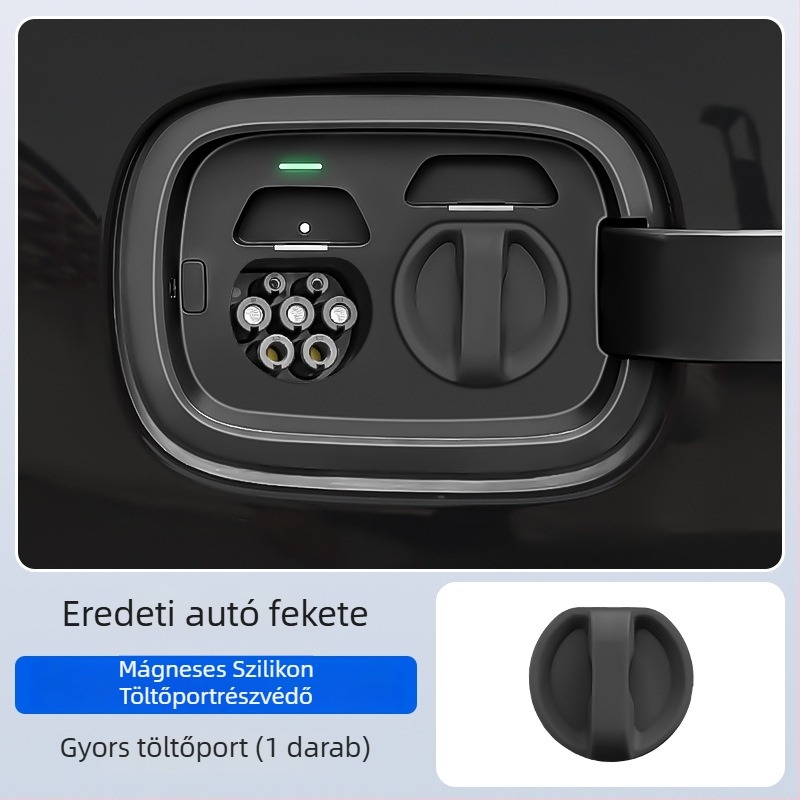 Elektromos jármű töltőportvédő sapka — szilikon, mágneses záródás, por- és vízálló