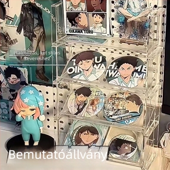 Brocade Átlátszó asztali tároló doboz, halmozható, PS műanyag, 1 L kapacitás, badge tárolására
