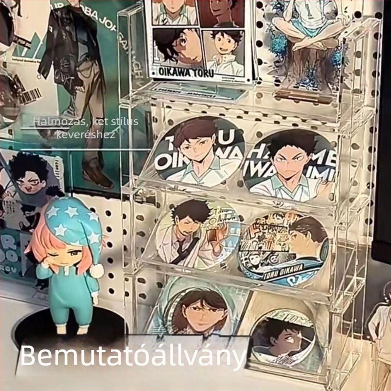 Brocade Átlátszó asztali tároló doboz, halmozható, PS műanyag, 1 L kapacitás, badge tárolására