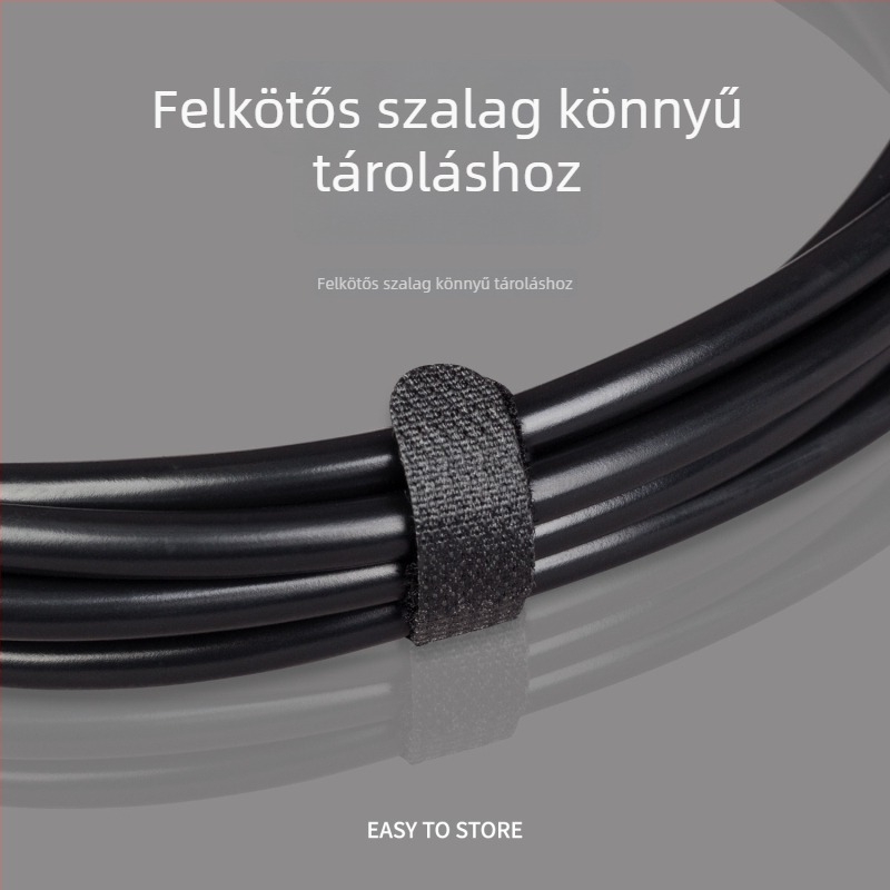 Gitár csatlakozó kábel, gumírozott és fémes szerkezet, csomagolásban táska, HK márkájú, hangszerhez