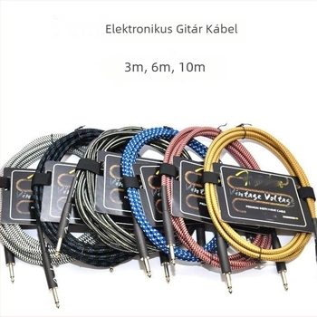 FD gitárkábel, kötött kivitel, zajcsökkentő, ABS ház