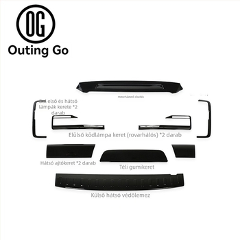 Króm bevonatú ablakdíszítő keret és grillező készlet Tank 500-hoz (2022–2026) – ABS anyag, autómodell