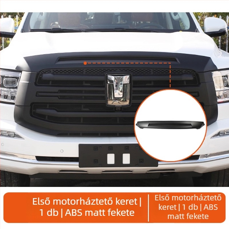 Króm bevonatú ablakdíszítő keret és grillező készlet Tank 500-hoz (2022–2026) – ABS anyag, autómodell