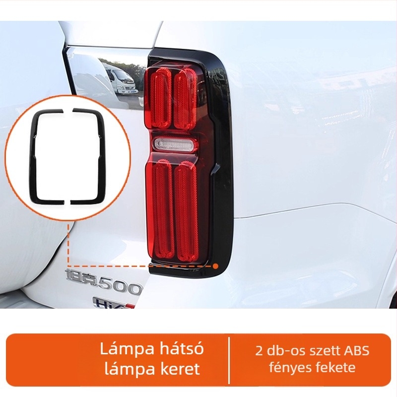 Króm bevonatú ablakdíszítő keret és grillező készlet Tank 500-hoz (2022–2026) – ABS anyag, autómodell