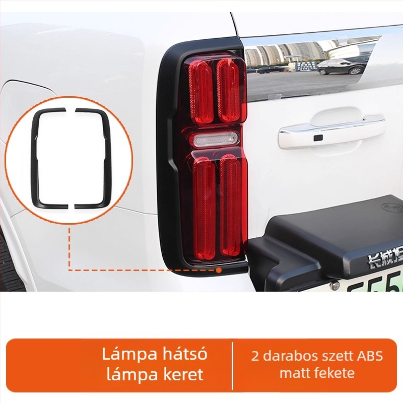 Króm bevonatú ablakdíszítő keret és grillező készlet Tank 500-hoz (2022–2026) – ABS anyag, autómodell