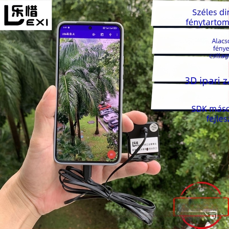 USB 2.0-s HD ipari kamera 2MP szenzorral, Starlight alacsony fényviszonyokhoz, 1080p 30fps, illesztőprogram-mentes