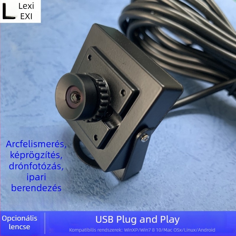 USB 2.0-s HD ipari kamera 2MP szenzorral, Starlight alacsony fényviszonyokhoz, 1080p 30fps, illesztőprogram-mentes