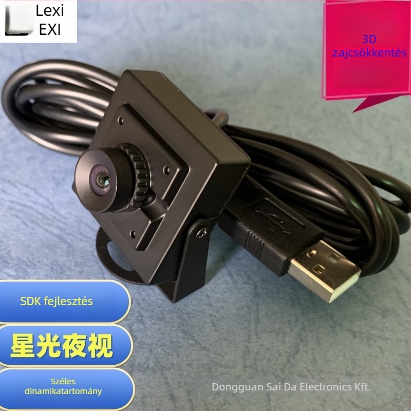 USB 2.0-s HD ipari kamera 2MP szenzorral, Starlight alacsony fényviszonyokhoz, 1080p 30fps, illesztőprogram-mentes