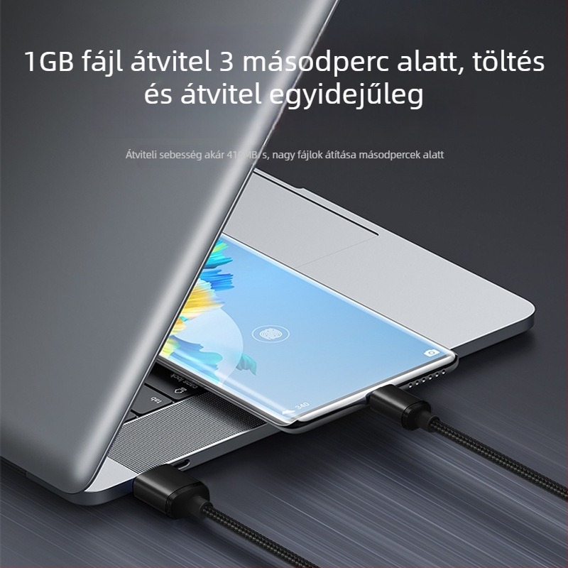 USB 3.2-től Type-C-ig adatkábel autóhoz és eszközökhöz, 60W gyorstöltés, 10 Gbps adatátvitel, alumínium ötvözet csatlakozó, nylon hálós kábel, 0,5–2 m hosszúságban, kompatibilis Type-C eszközökkel
