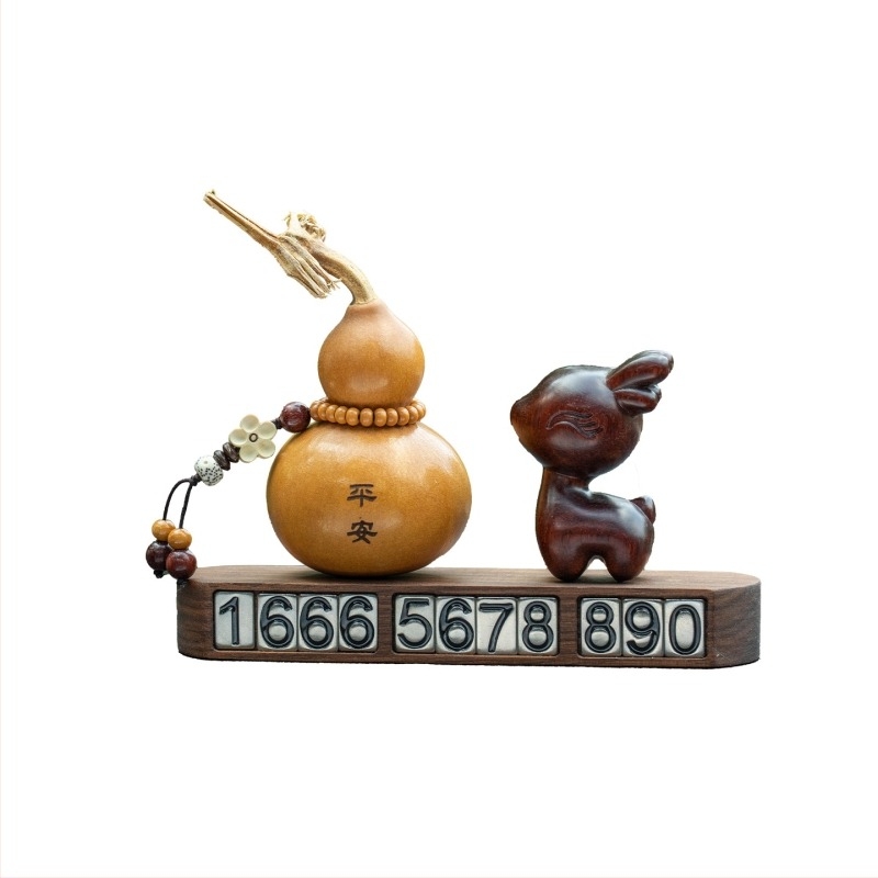 Artisan fa autódísz 12 állatot ábrázoló kínai zodiákushoz – rajzfilm stílusú, áldás
