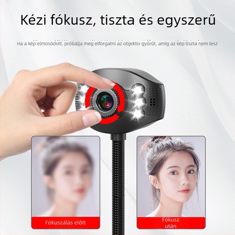Laptop/asztali számítógép webkamera, 1280x960 @60FPS, USB 2.0, manuális fókusz, beépített mikrofon nélkül