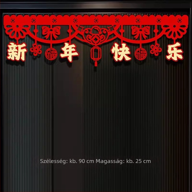 Év Lova tassel dekoráció a lakásba – flocked anyag, szalag, tavaszi fesztivál dekoráció