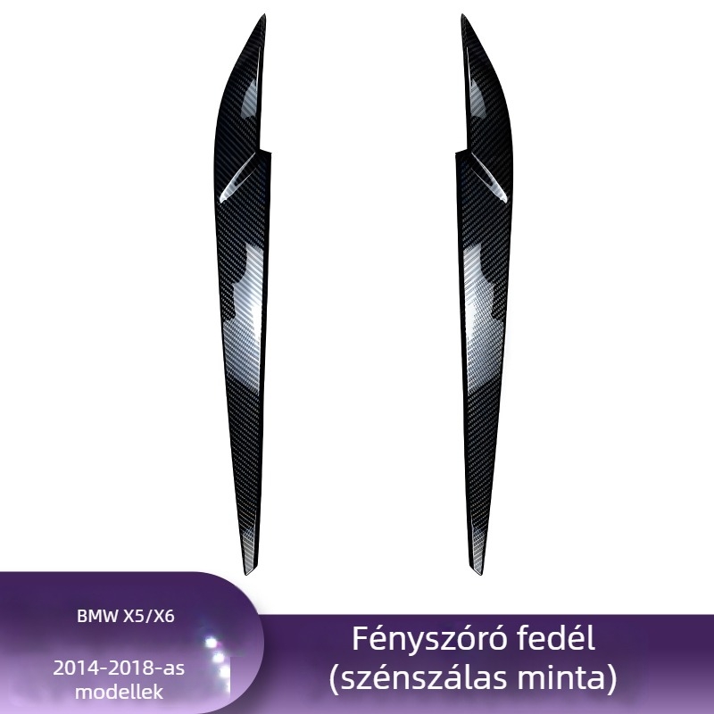 BMW fényszóró szemöldök díszléc X1, i3, X3F, X4, X5, X6 modellekhez – karbon rost mintás felület