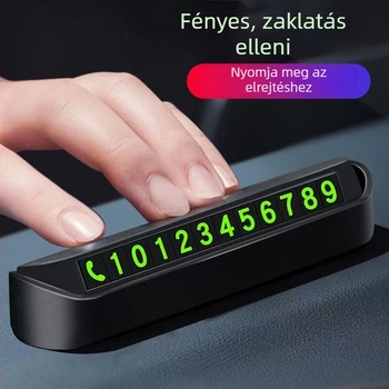 Műanyag autó belső dekoráció – rendszám-dísz, modell 5528, logóval testreszabható