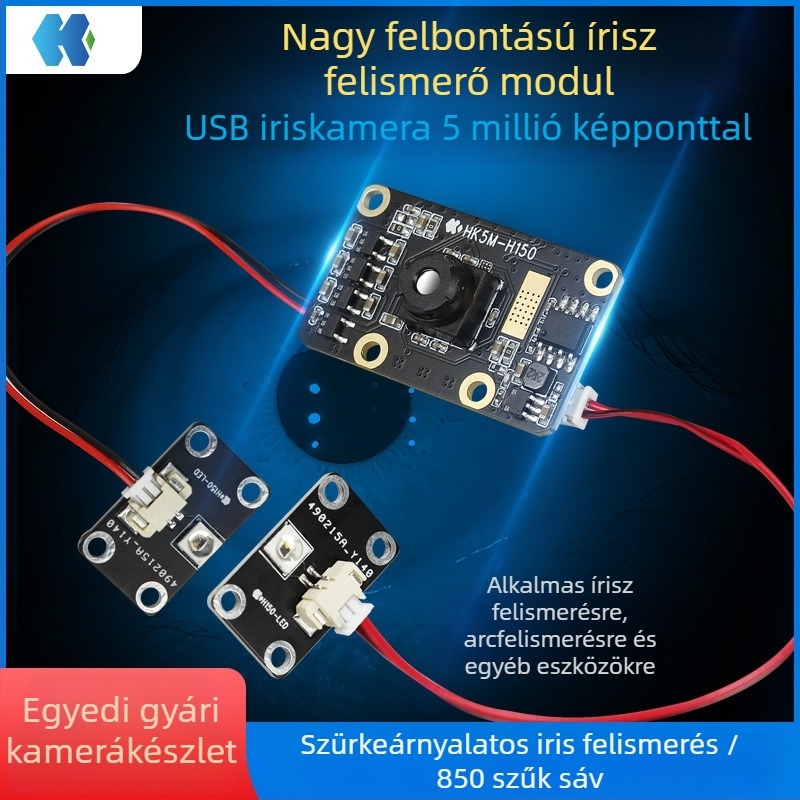 USB kamera irisz felismeréssel, 5MP, 2592x1944, 30fps, éjszakai látás