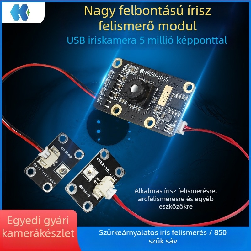 USB kamera irisz felismeréssel, 5MP, 2592x1944, 30fps, éjszakai látás
