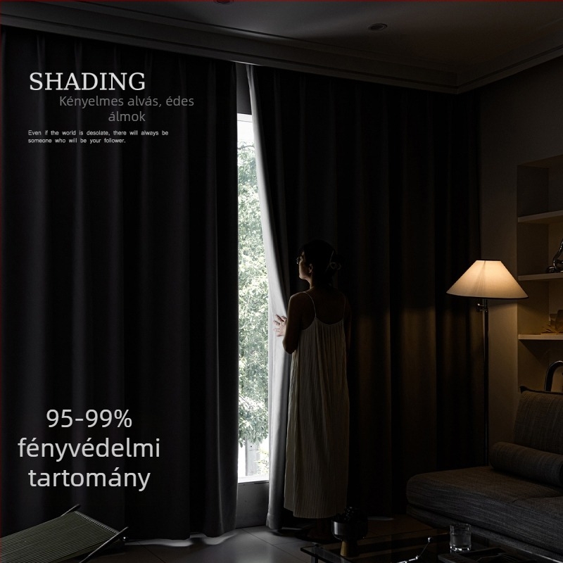 Luochun domborított magas sötétítő függöny virágos Chenille textúrával, nappali, hálószoba, erkély