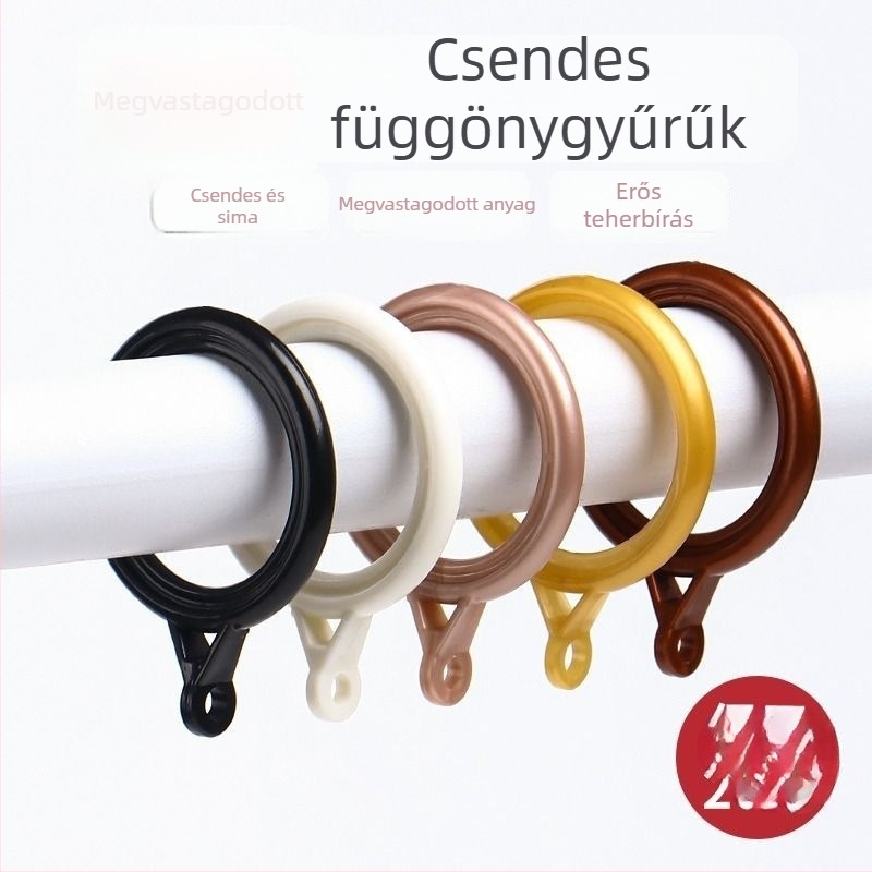 Függönygyűrű – műanyag, modern egyszerű stílus, karnis kiegészítő (Anyag: műanyag; Kategória: függönygyűrű; Stílus: Modern egyszerű; Testreszabható: Nem)