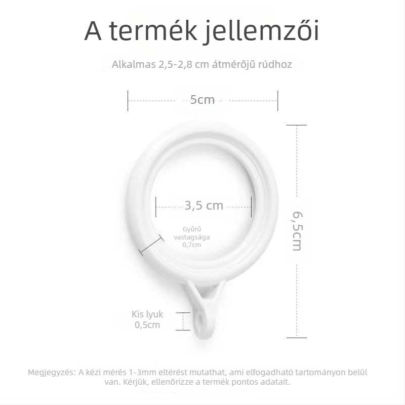Függönygyűrű – műanyag, modern egyszerű stílus, karnis kiegészítő (Anyag: műanyag; Kategória: függönygyűrű; Stílus: Modern egyszerű; Testreszabható: Nem)