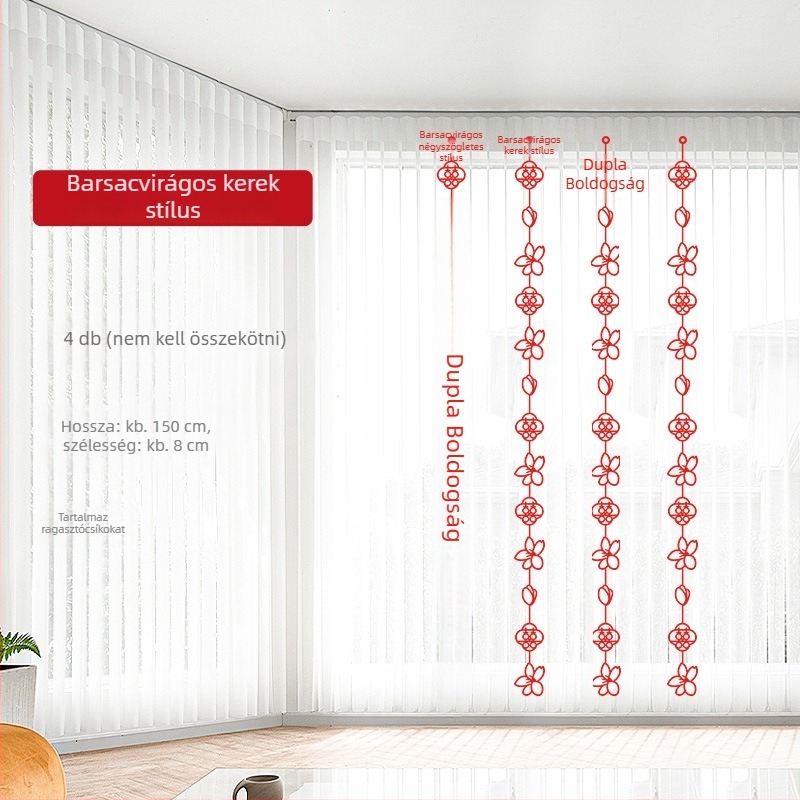 Esküvői szoba rendező készlet díszes függönyökkel és esküvői függő díszekkel (Anyag: nem szövött textil; Kategória: helyszín rendező kellékek; Alkalmas: esküvői ünnepség; Anyag típus: szalag)