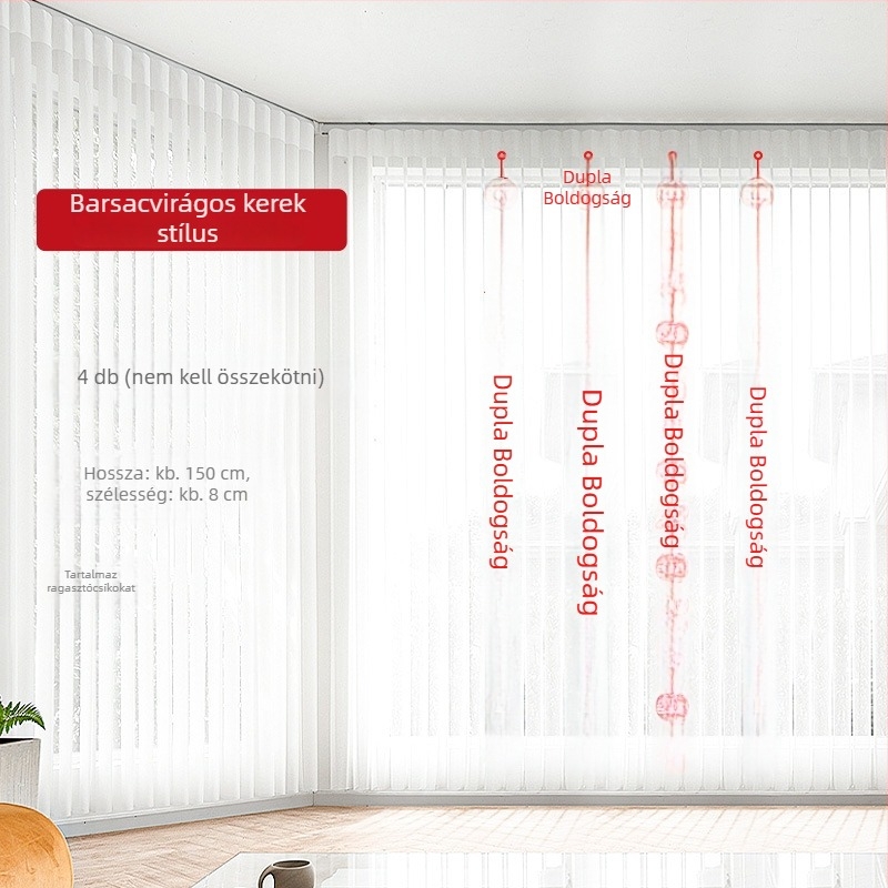 Esküvői szoba rendező készlet díszes függönyökkel és esküvői függő díszekkel (Anyag: nem szövött textil; Kategória: helyszín rendező kellékek; Alkalmas: esküvői ünnepség; Anyag típus: szalag)