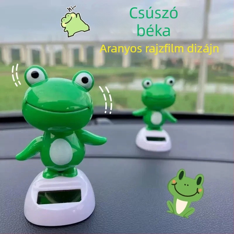 Autó belső dekoráció – Karikatúra béka díszfigura, műanyag anyag; Márka Guangdong travel products; Engedélyezett magánmárka: Igen