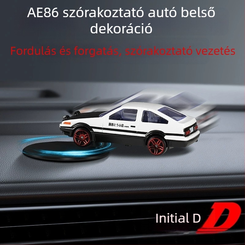 Ae86 drift autó középkonzol díszítőelem dinamikus forgással, rajzfilmszerű stílus, ötvözet, egyszerű dizájn, dekoráció, Walker márka
