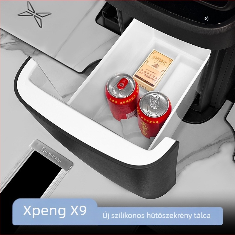Lingyue szilikon belső autós tároló tálca, vízálló és nyomásálló, Xiaopeng X9 24–26 modellhez