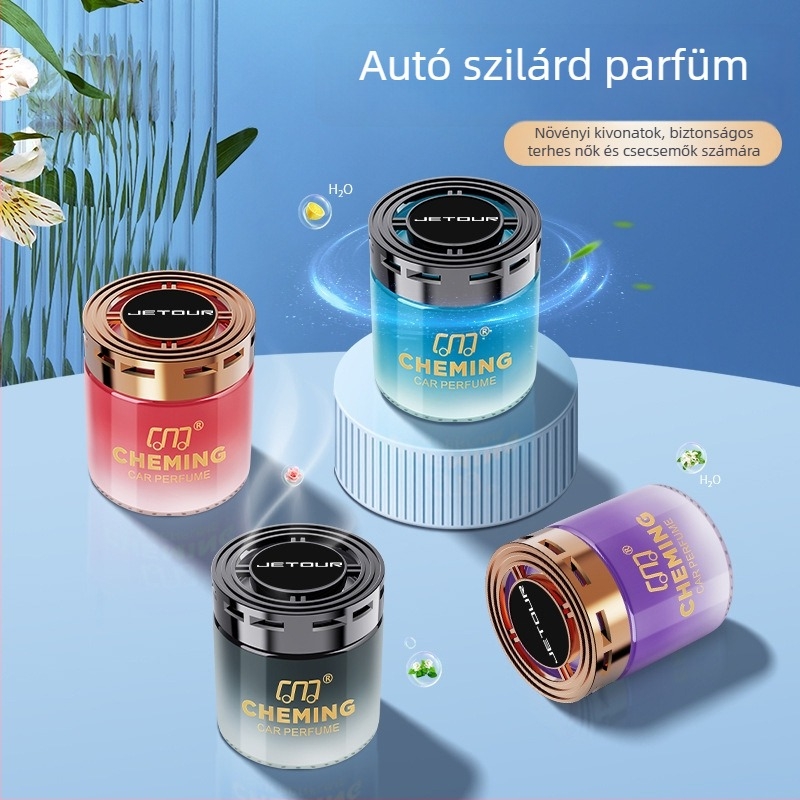 Car Chirping Gardenia autó illatosító dekoráció a középkonzolhoz – üveges illatosító tartó, 100–200 ml, tartós illat