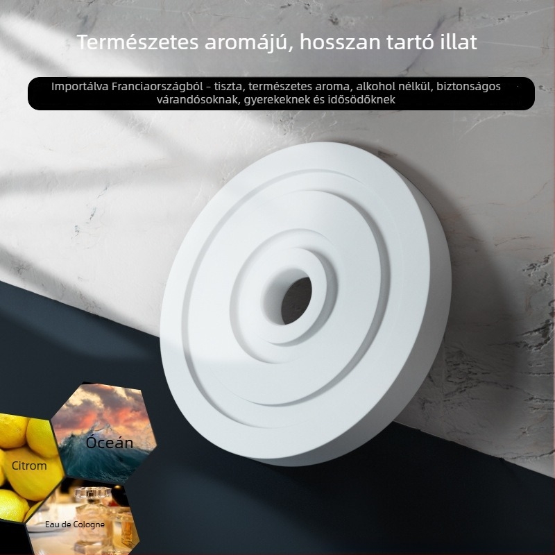 Autó aromaterápia – szilárd balzsam fém alapú, 10–20 ml, musk chypre illat, párolgási idő 61–90 nap, elhelyezés: üléstípus