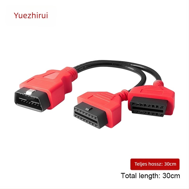 OBD2 kábel – One-to-Two adapter kiterjesztés, OBD bővítő kábel, Obd2 cable modell, autó számítógép detektora, testreszabható, import nélkül