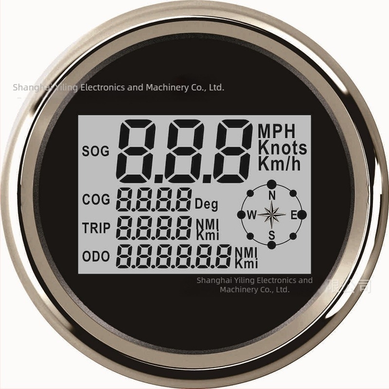 LED kijelzős GPS sebességmérő autókhoz és motorkerékpárokhoz, 9–32V, rozsdamentes acél + műanyag, univerzális