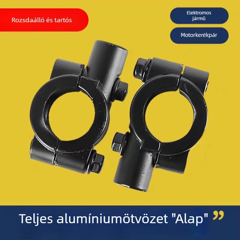 Alumíniumötvözet tükrötartó 1,25-ös menetes alappal motorokhoz és robogókhoz