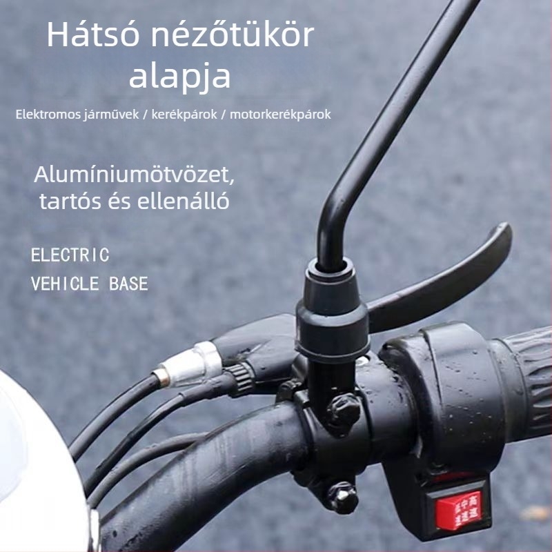 Alumíniumötvözet tükrötartó 1,25-ös menetes alappal motorokhoz és robogókhoz