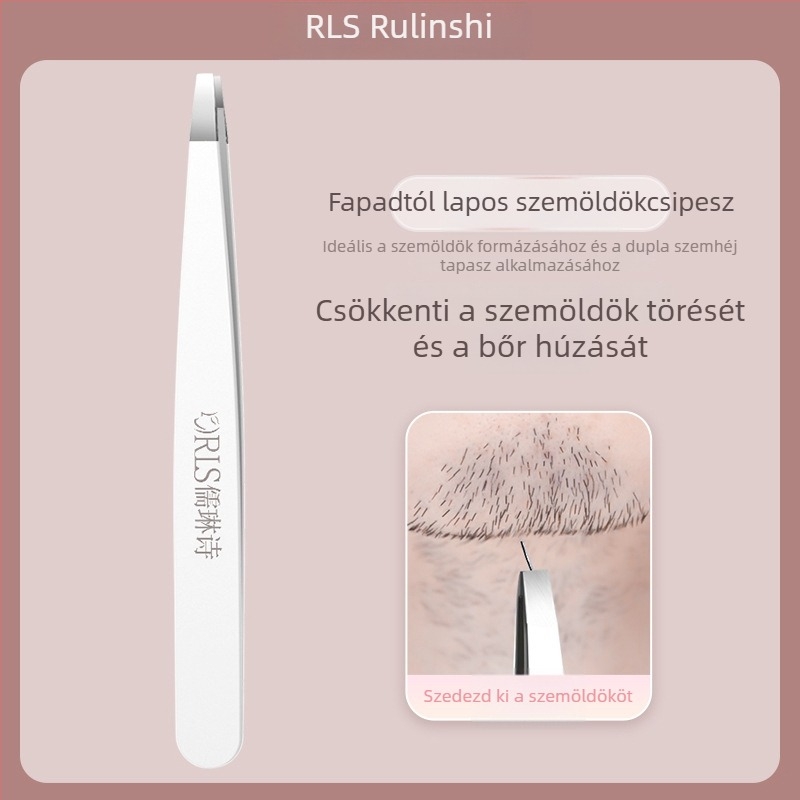 Ru Lin Poetry Rozsdamentes acél szemöldökcsipesz – többfunkciós, nagy precíziós eszközök készlet