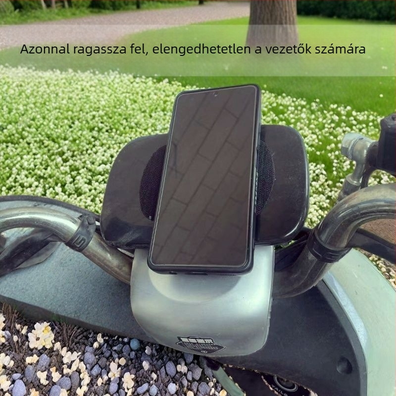 Vízálló Velcro telefon-tartó elektromos robogókhoz és motorkerékpárokhoz – műszerfal navigációs tartó