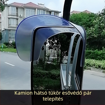 Wan Che Li PVC esővédő sapka nagy teherautókhoz — visszapillantó tükör esővédő, ragasztós felszerelés, kompatibil MT/manual váltóval, egy pár