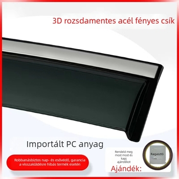 Volvo XC90 ablakkárvédő sávok – Yin Shu Xiao PC, 4 db, szerelés: ragasztás, kompatibilis 2002-2015+