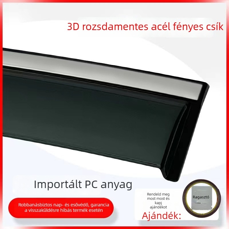 Volvo XC90 ablakkárvédő sávok – Yin Shu Xiao PC, 4 db, szerelés: ragasztás, kompatibilis 2002-2015+