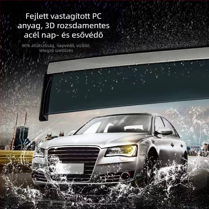Volvo XC90 ablakkárvédő sávok – Yin Shu Xiao PC, 4 db, szerelés: ragasztás, kompatibilis 2002-2015+