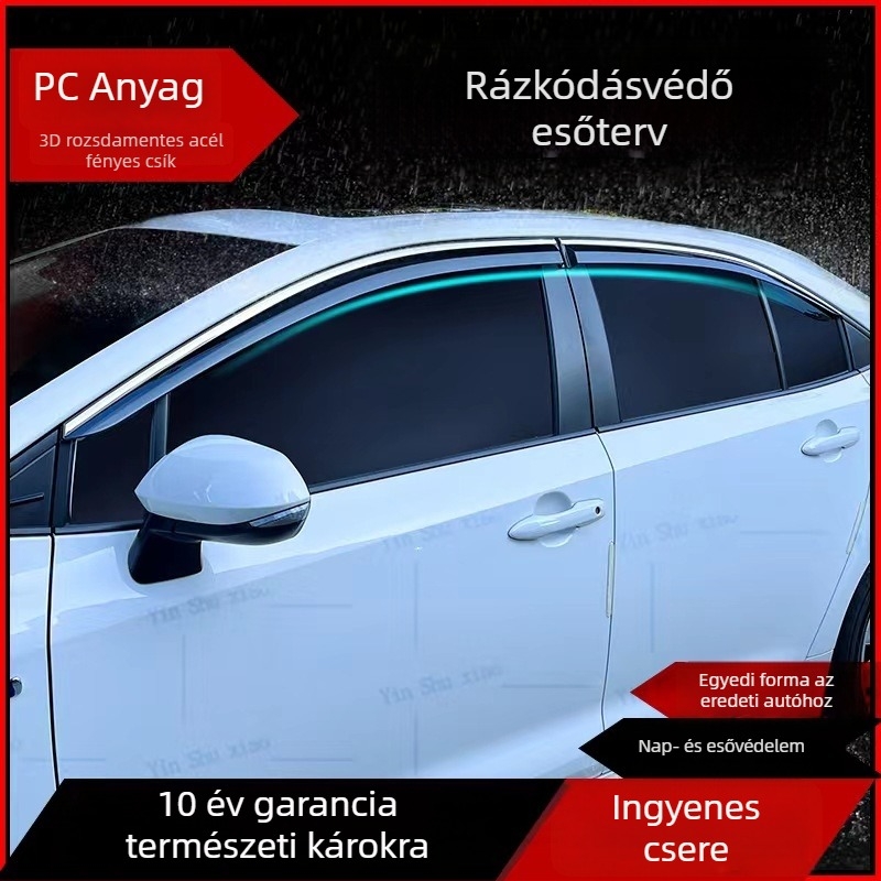 Volvo XC90 ablakkárvédő sávok – Yin Shu Xiao PC, 4 db, szerelés: ragasztás, kompatibilis 2002-2015+