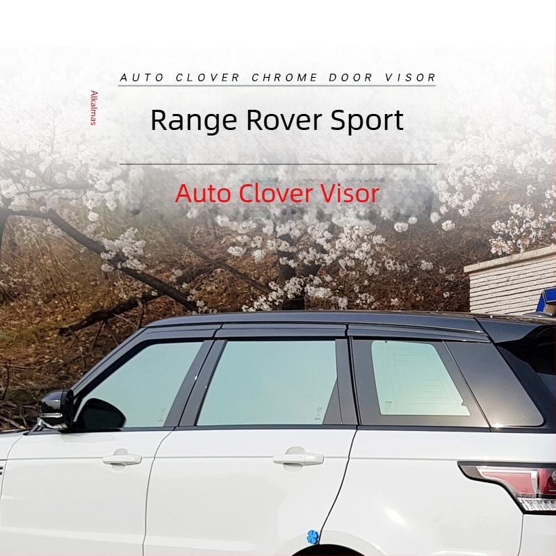 PMMA Esővédő szemöldök Range Rover Sport (2014–2022), 6 darabos készlet, eredeti ragasztóval szerelve, Auto Clover/Oakford