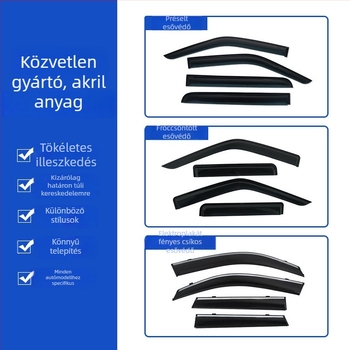Akril ablaknapvédő Isuzu MU-X-hez (2014–2020), napvédő és esővédő, 4 darabos készlet