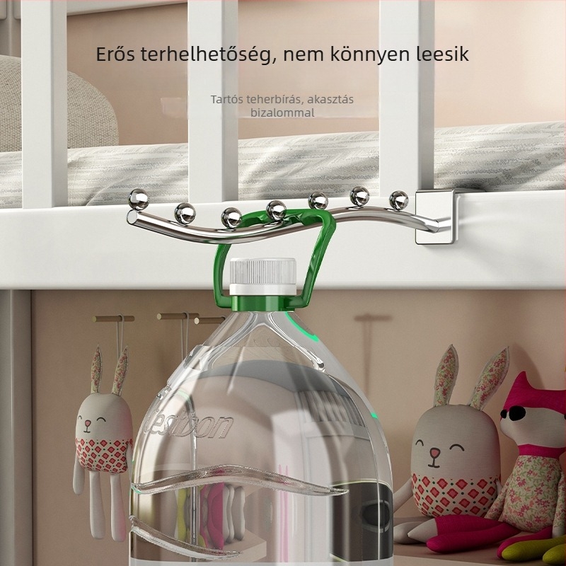 Rozsdamentes acélból készült egypontos horog, modern minimalist stílus, teherbírás 30 kg, 2023-as megjelenés.