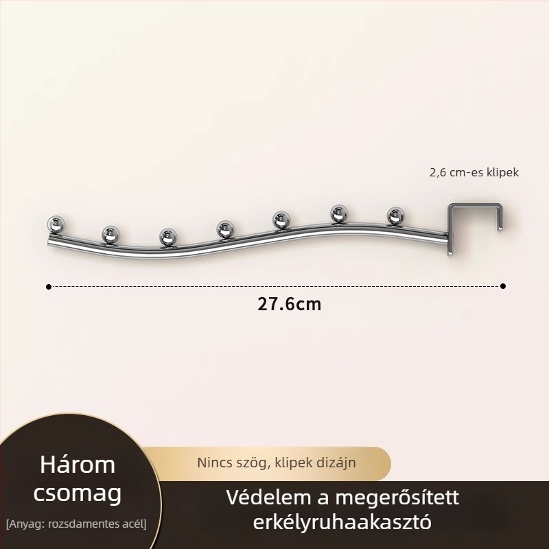 Rozsdamentes acélból készült egypontos horog, modern minimalist stílus, teherbírás 30 kg, 2023-as megjelenés.