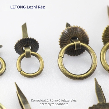 Szekrényajtó gyűrűs fogantyú, vasból rézbevonattal, New Chinese stílus, Copper márka, Electroplating Qinggu gyűrűs fogantyú