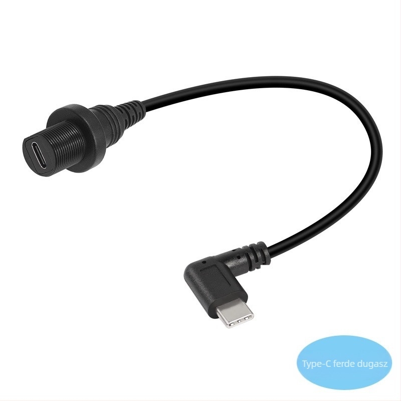 USB panel bővítő kábel Type-C2.0 – réz vezető, 0.3 m hosszú, injektált gyártású