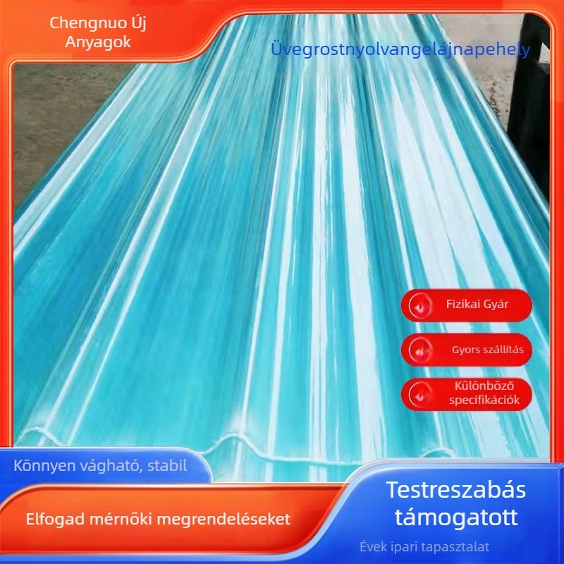 Világítópanel átlátszó műanyagból, kültéri használatra, víz-hullám textúra, szigetelés, erkély esővédelme