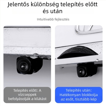 Universális esővédő a hátsó kamerához elektromos járműveken, autóalkatrészek és módosítási kiegészítők