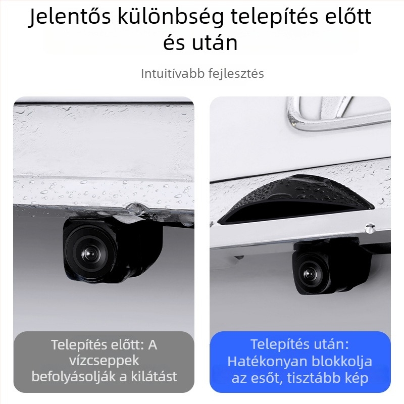 Universális esővédő a hátsó kamerához elektromos járműveken, autóalkatrészek és módosítási kiegészítők